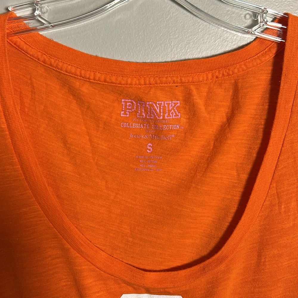 Victoria Secret Pink X Auburn University scoop neck Short Sleeve Shirt Sz Small - Picture 3 of 12